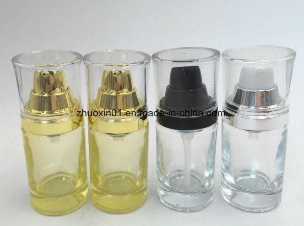 High Quality 60ml Glass Cosmetic Serum Packaging Pump Bottle