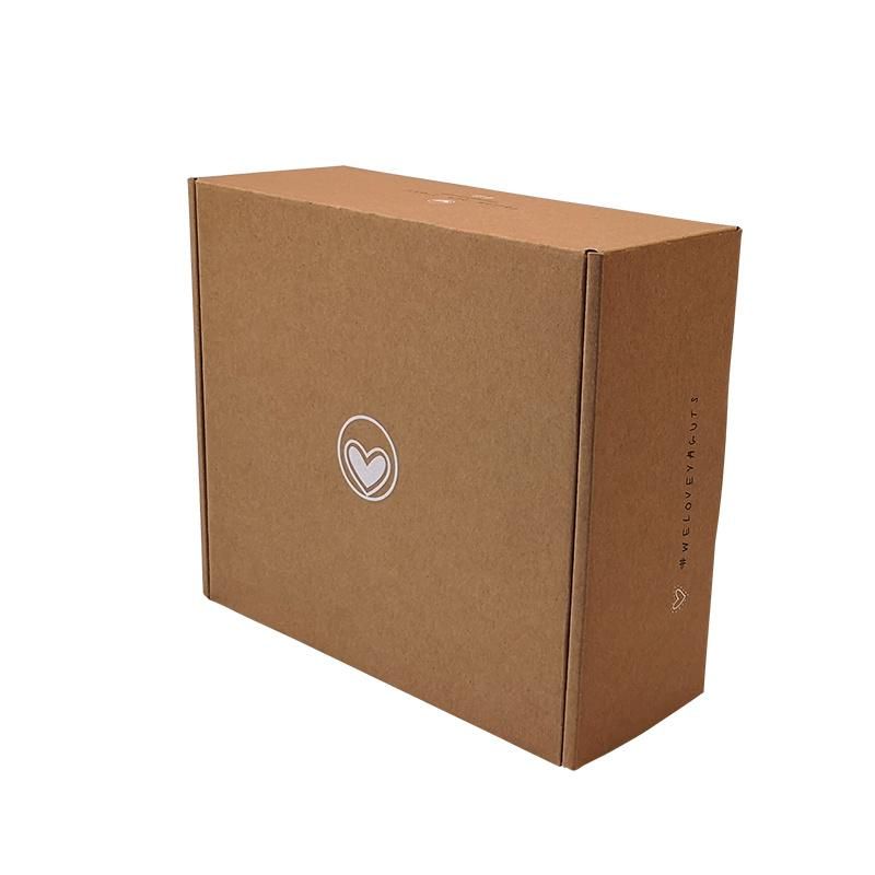 Wholesale Custom Spot UV Brown Kraft Paper Corrugated Cardboard Carton Delivery Packaging Box for Mail