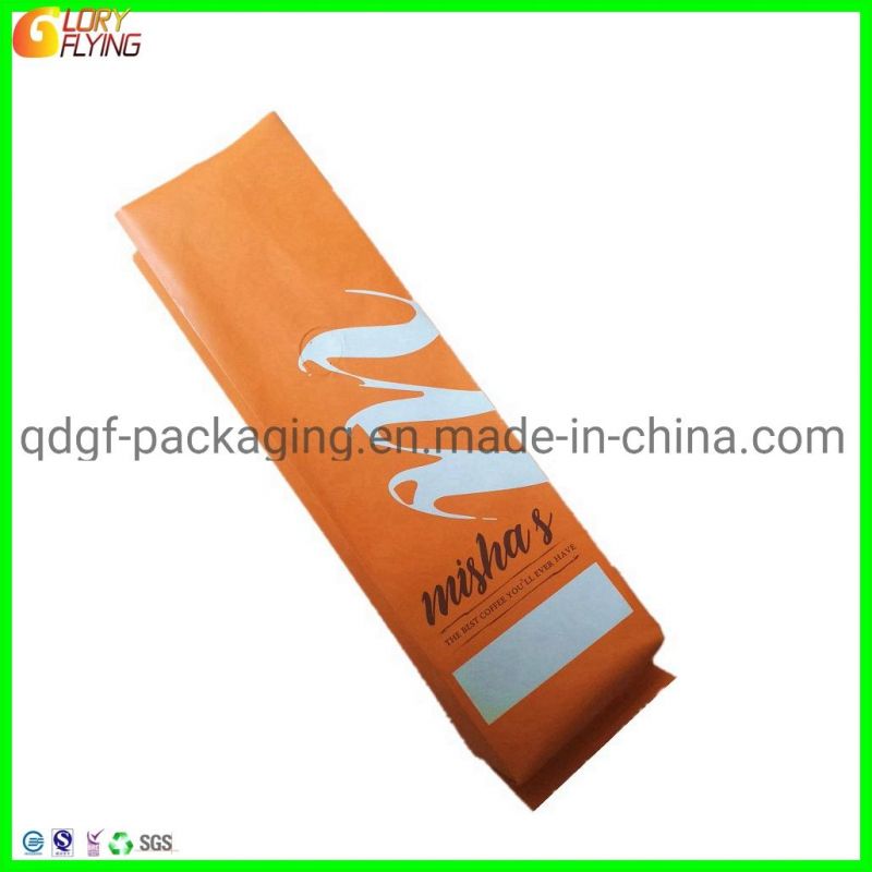 Matte Finished Plastic Paper Bag for Packing Coffee/Flat-Bottom Packaging Bag