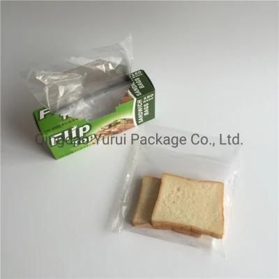 PE Flat Flip Top Sandwich Bag with Retail Box Packaging