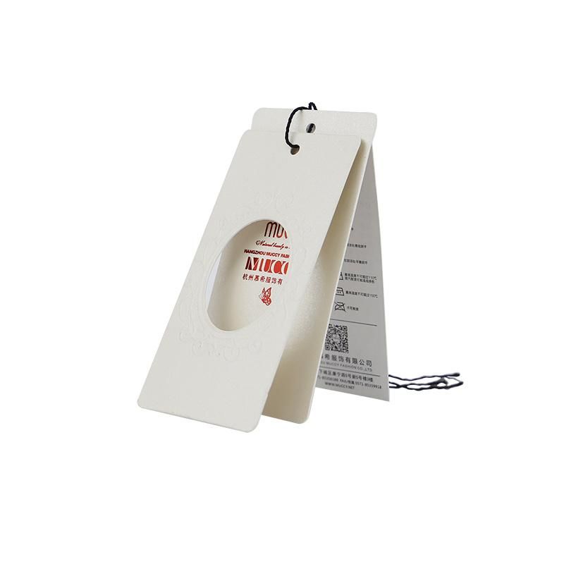 High Quality Custom Logo Rose Red Gold Foil Hang Tag