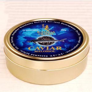 500g Caviar Tin Can Under Vacuum Golden Varnish Inside and Outside