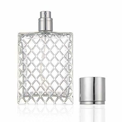 Screw Neck Square Shape Refillable Perfume Bottle 100ml