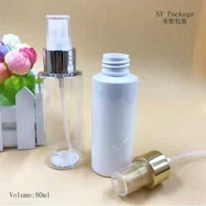 Cosmetic Container Cylinder Shape White Color sprayer Bottle with Aluminum Sprayer