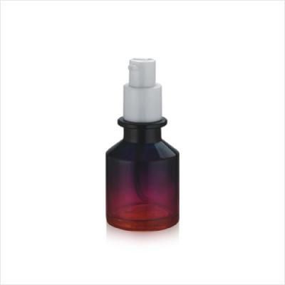 Cosmetic Gradient Glass Lotion Bottle for Serum Cosmetic Packing with Caps and Cosmetic Jar Set 40/50/130ml