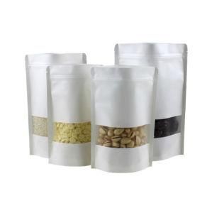 Wholesale Price Kraft Food Paper Bag White Kraft Paper Packaging Stand up Pouch