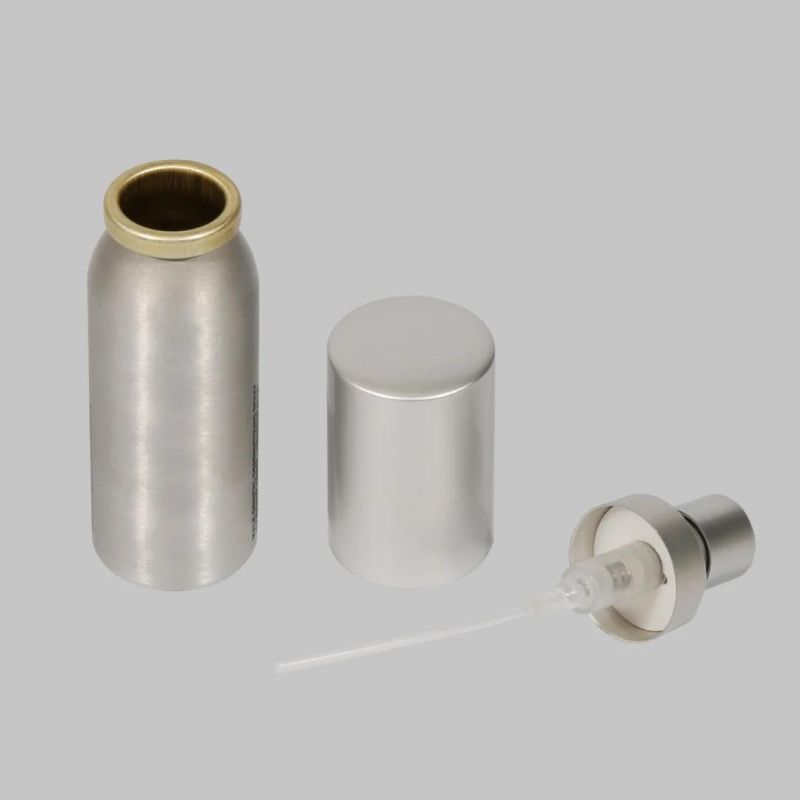 Empty Oral Spray Aluminum Can with Pump Valve and Cap for Pharmaceutical Products Packaging