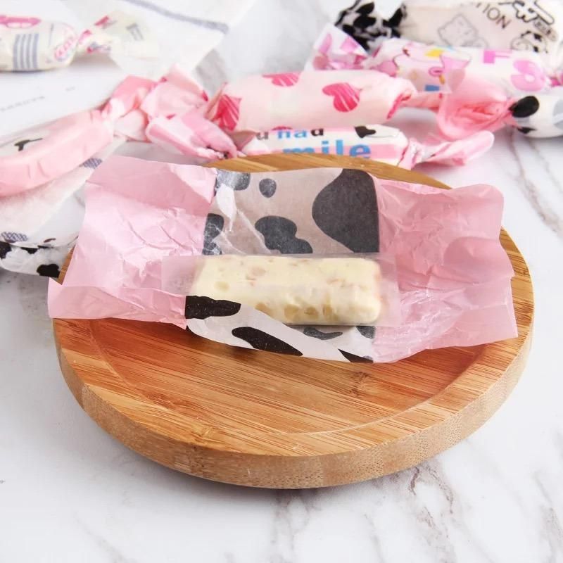 Lovely Printed Nougat Candy Chocolate Sweet Greaseproof Wax Wrapping Paper