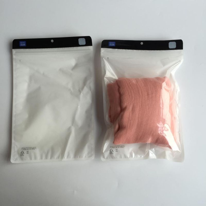 Wholesale Scarf Zip Lock 3 Sides Seal Compound Bag Biodegradable Plastic Bag