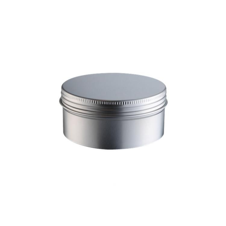 200 250 300 350g Empty Aluminium Cosmetic Pot Jar Tin Container Silver Sample Lined EPE Insert