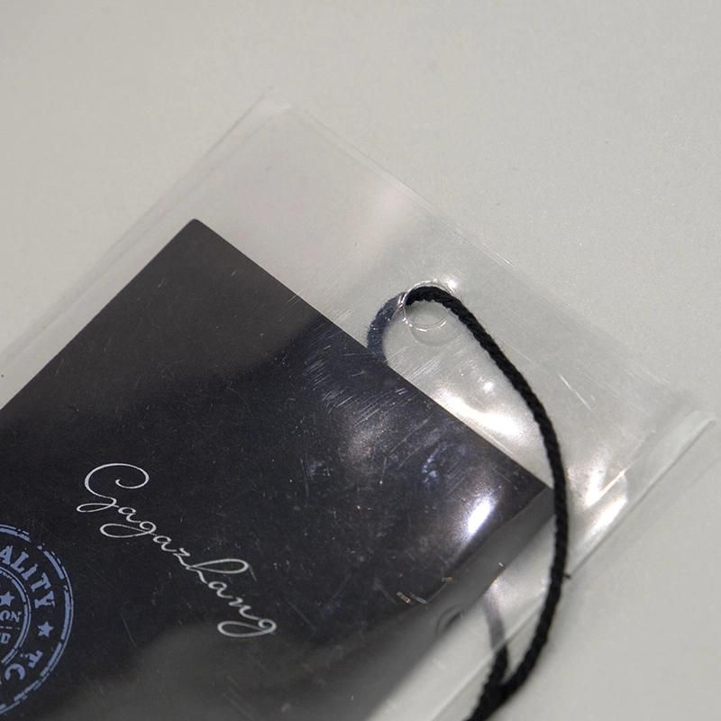 Plastic Pouch Black Paper Hang Tag