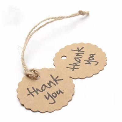 Luxury Fashion Apparel Thick Paper Tag Kraft Custom Wholesale Hair Holographic Printing Logo Hang Tag Cord Design Sample