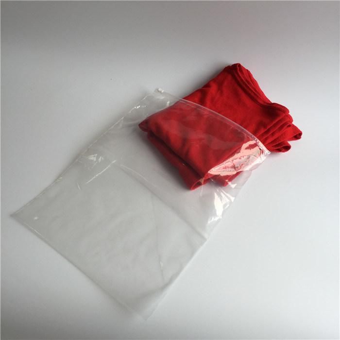 Cheap LDPE Transparent Plastic Clothing Slider Zip Bag Without Printing