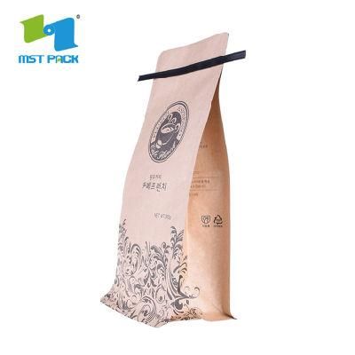 Plastic Flat Bottom Pouch for Food Packaging for Tae/Coffee