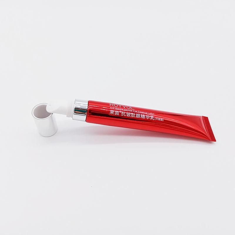 Cosmetic Soft Tube Red Plastic Squeeze Tube with Massage Applicator