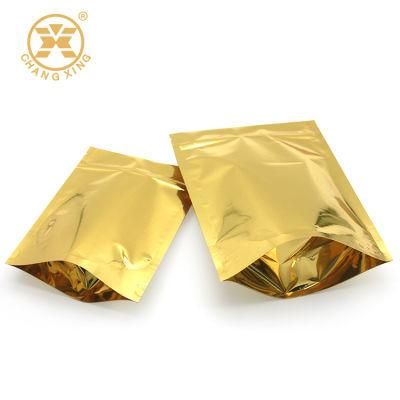 Custom Food Packaging Plastic Golden Aluminum Zip Lock Stand up Pouch Bag