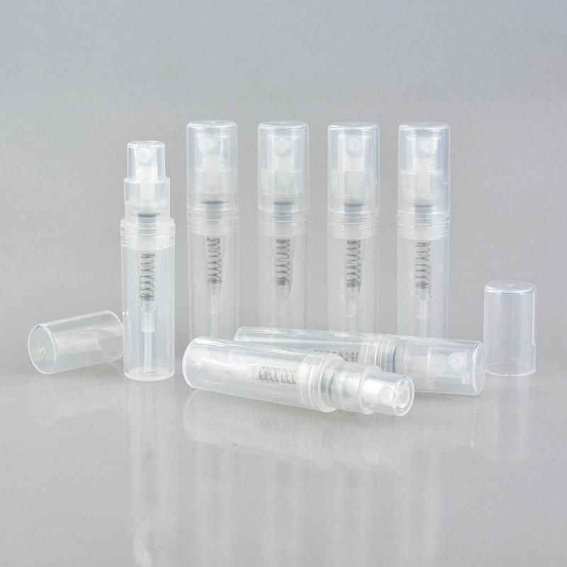 Clear 2ml Plastic Spray Bottle Empty Serum Medicine Vials Crimp Neck Portable Atomizer Bottle