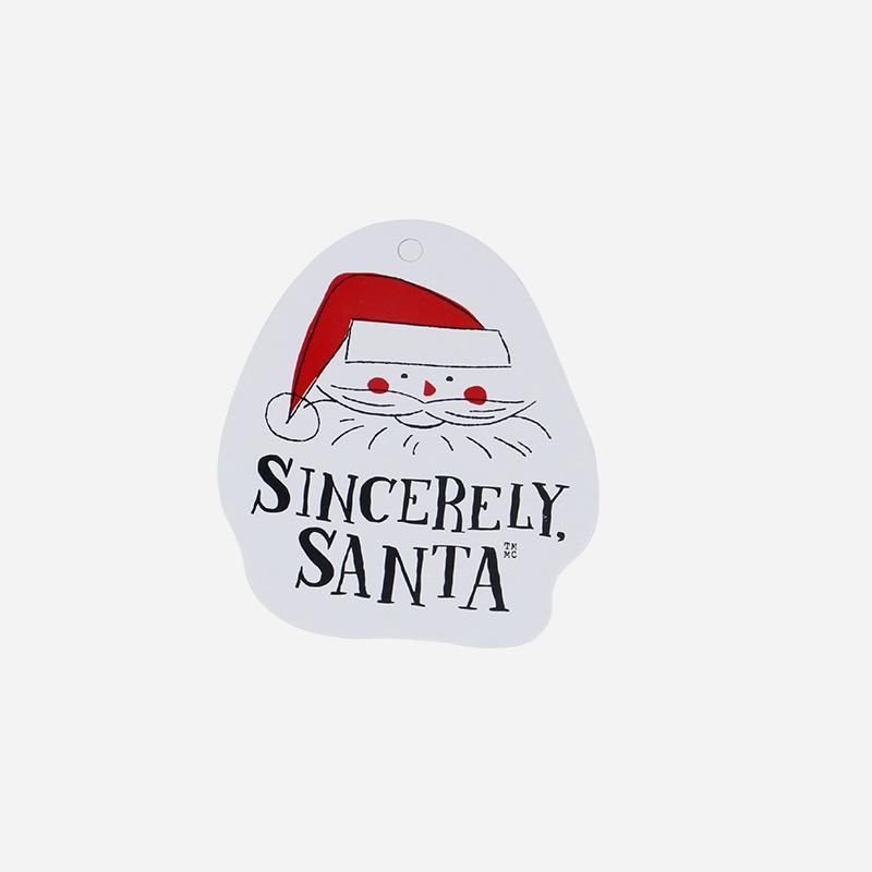 Custom Chistmas Santa Irregular Shape Tag Paper Hangtag