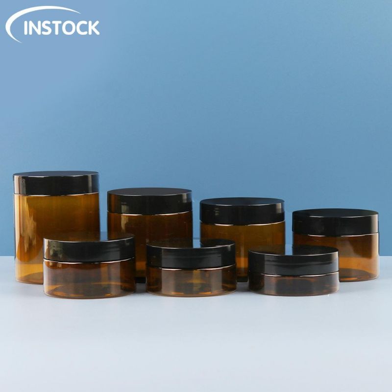 Customed White Pet 50/80/100/120/150/200/250ml Empty Cosmetic Plastic Containers Eye Face Cream Jars Skincare Cosmetic Packaging Portable Body Cosmetic Jars
