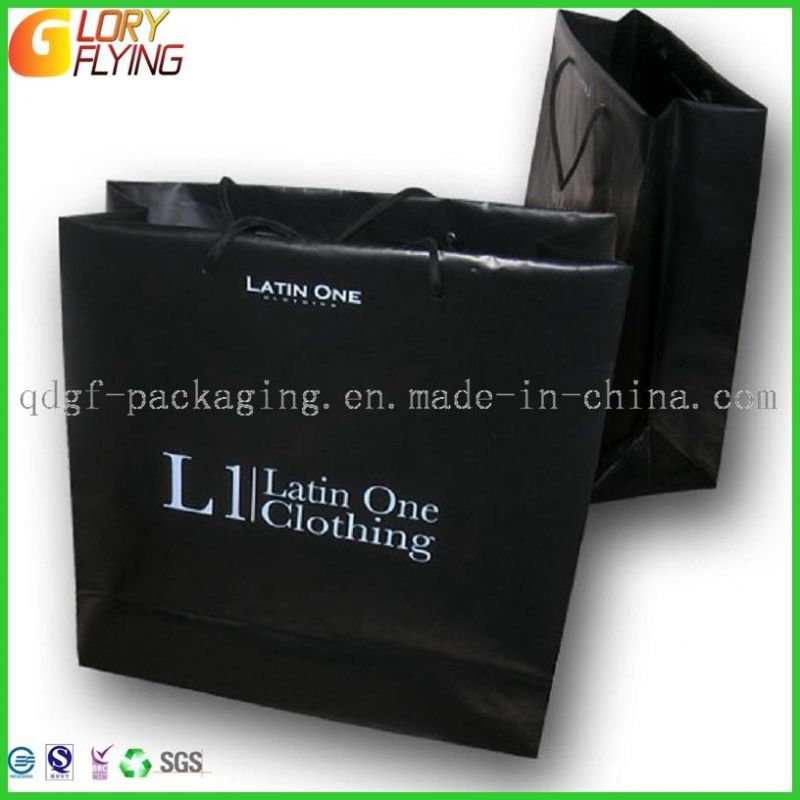 Plastic Shopping Bag/Gift Bag with Hard Plastic Handles