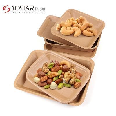 Custom Eco-Friendly for Hot and Cold Foods Biodegradable Disposable Tray