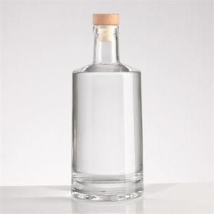 Factory Direct Sale 250ml 375ml 500ml 700ml High White Brandy Sake Tequila Glass Bottle with Cork Cap