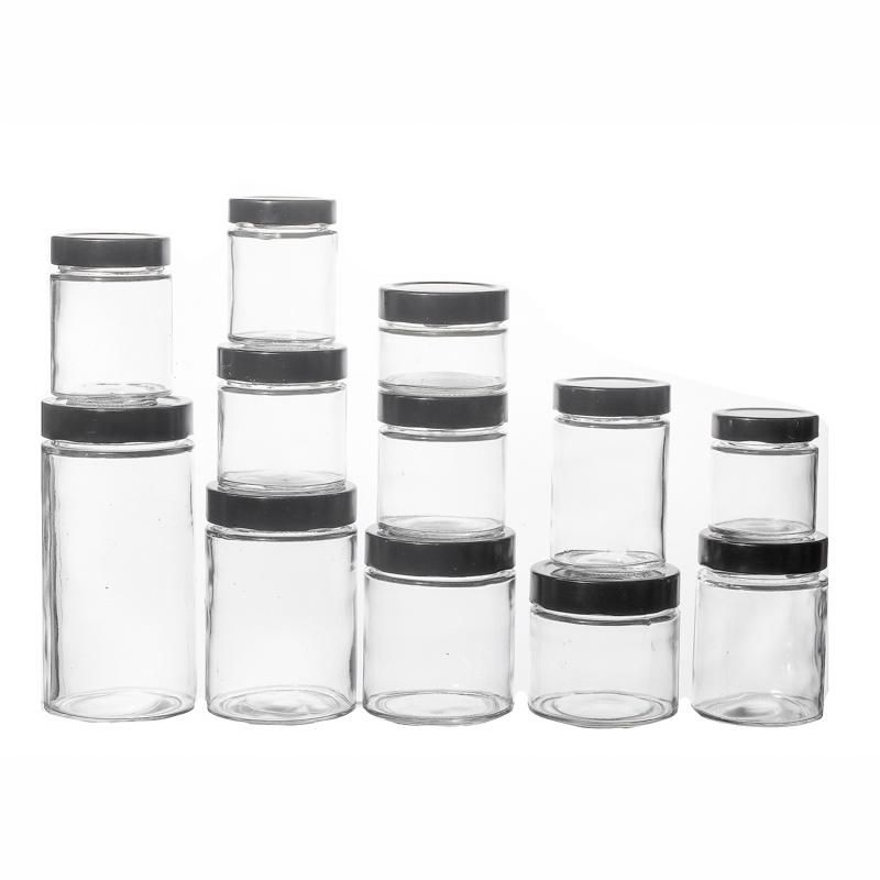 Six Edge Lead Free Baby Food Glass Container Jar Nuts Jar