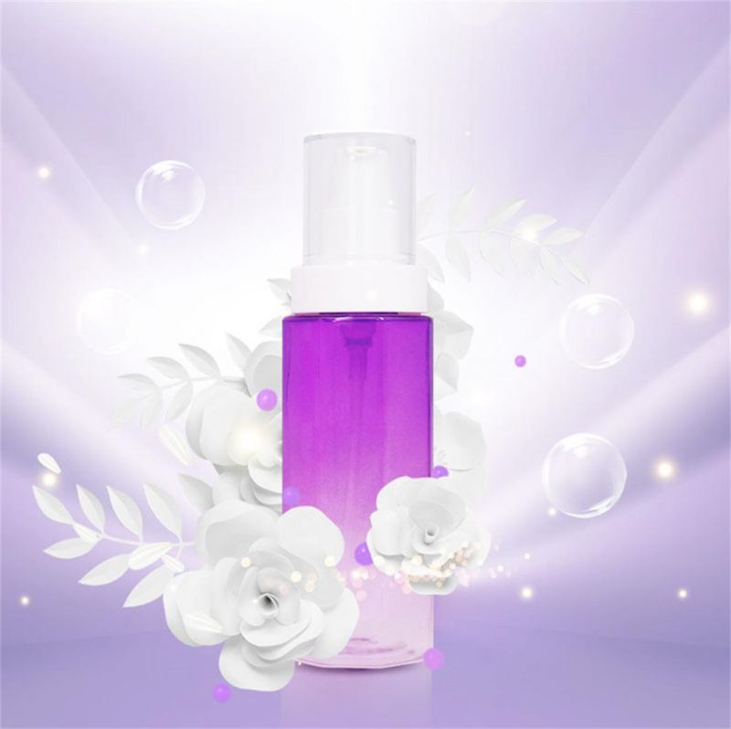 Eco Friendly Skin Care Product Custom Gradient Purple Lotion Bottle with White Pump