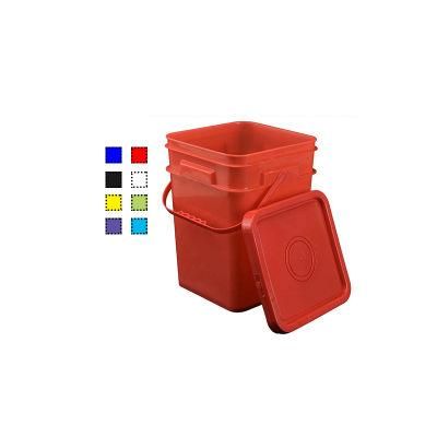 20L Square Customised Plastic Bucket with Printing