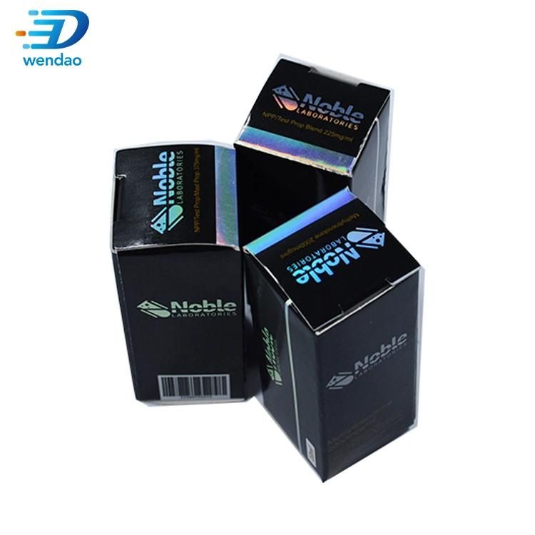 Factory Custom Cheap Printing 10ml Vial Steroid Packaging Boxes with Hologram Stickers