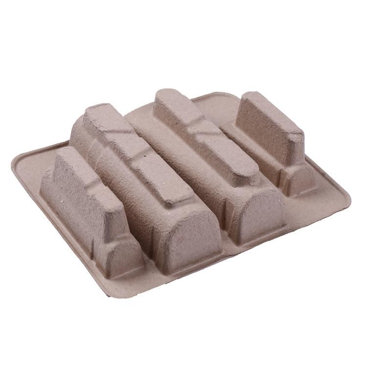 Custom Eco-Friendly Molded Paper Insert Sugarcane Pulp Tray