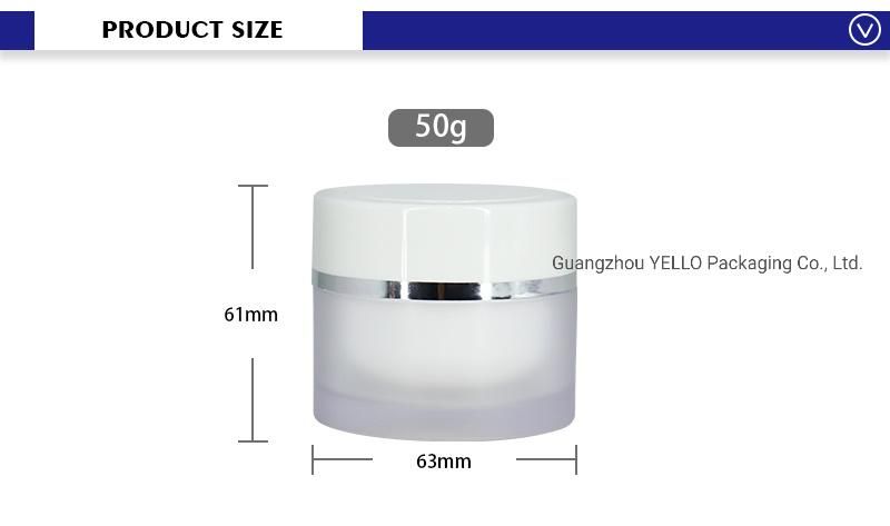 Customized Logo Luxury Cosmetic Containers 50g PS Plastic Cream Clear Matte Jar Manufacturer