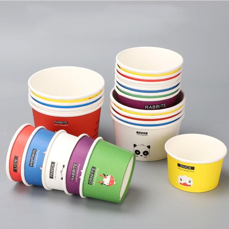 12oz Custom Print Biodegradable Disposable Ice Cream Paper Cup