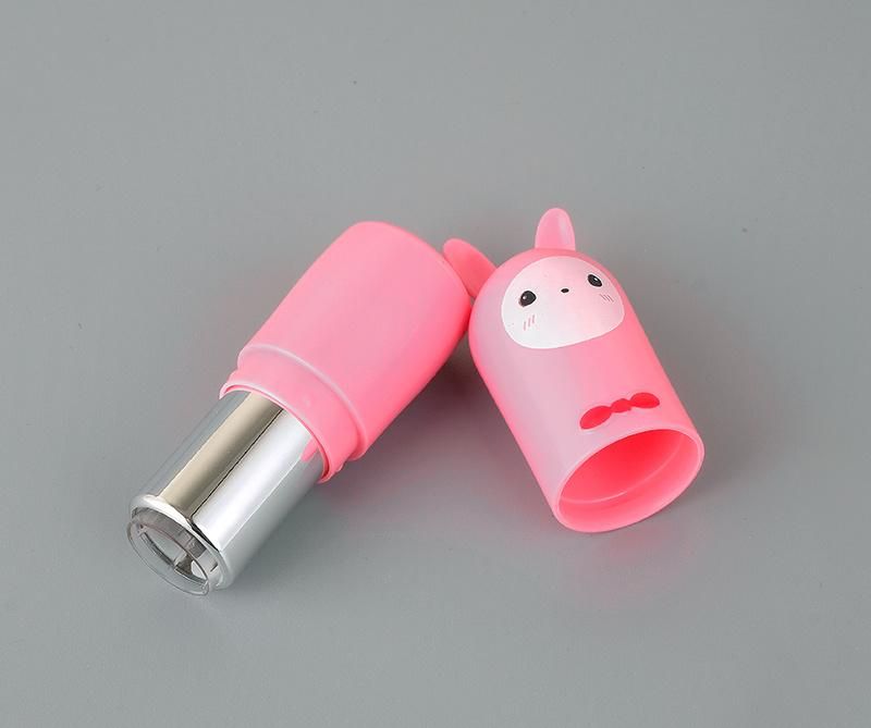 Low MOQ Cheap Cute Pink Empty Lipstick Case Container Rabbit Shaped Lipstick Tube Packaging