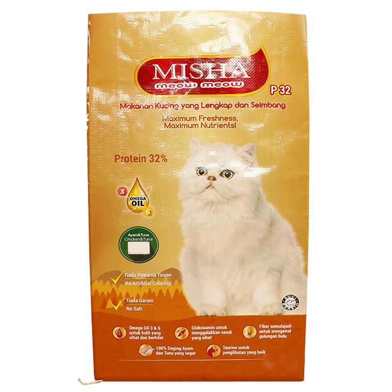 Colored Bentonite Cat Litter Bag with Customized Logo BOPP Laminated PP Woven Packaging Bag