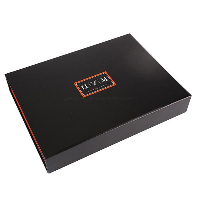 Custom Black Paper Magnetic Closure Packaging Gift Box