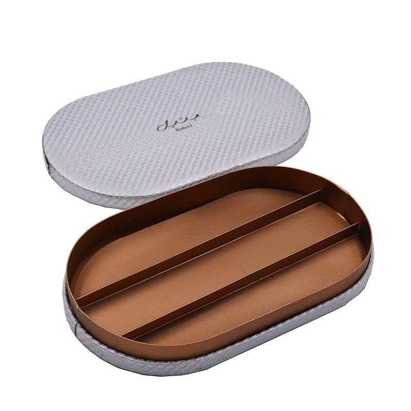 Customized Size Oval Shape Paperboard Lid and Base Gift Box