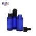 OEM Dark Blue 30ml PETG Round Essential Oil Dropper Bottle with Press Dropper Lotion Pump