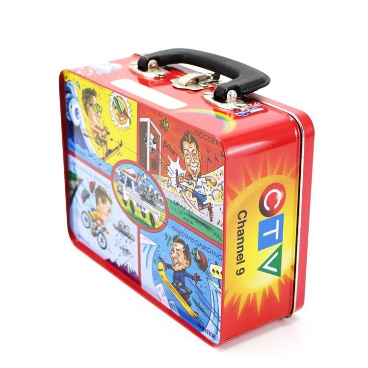 Wholesale Easy Handle Metal Tin Lunch Box with Lock and Key