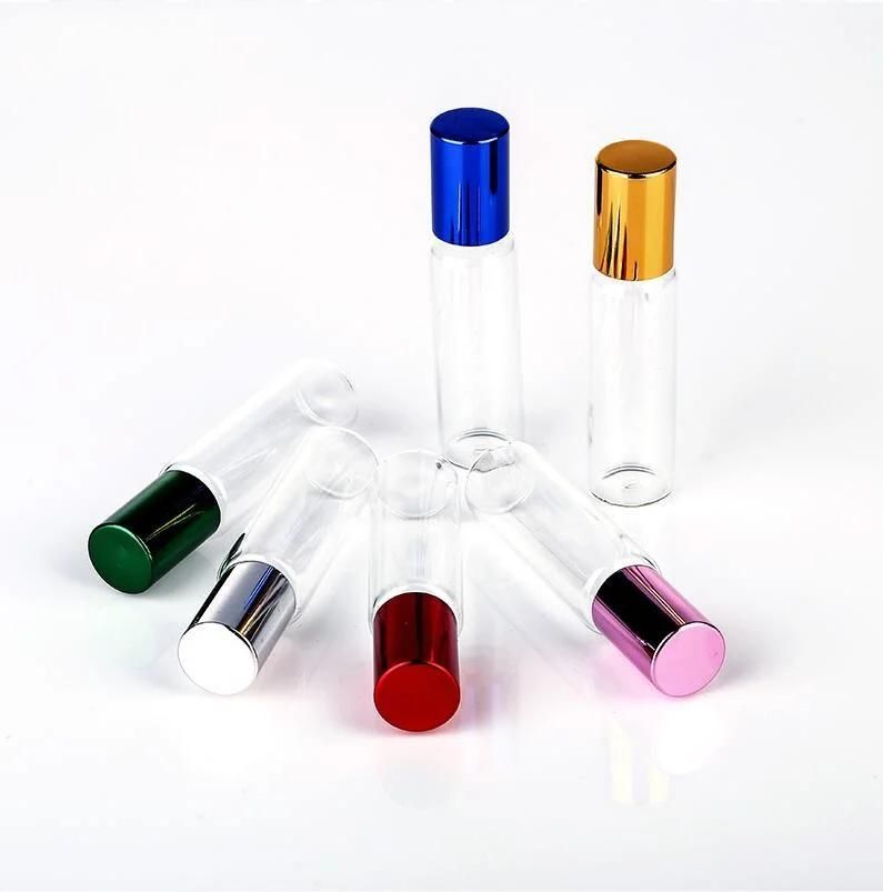 5ml Clear Glass Bottle Roll on Empty Fragrance Perfume Essential Oil Bottles with Plastic/Glass Roller Ball