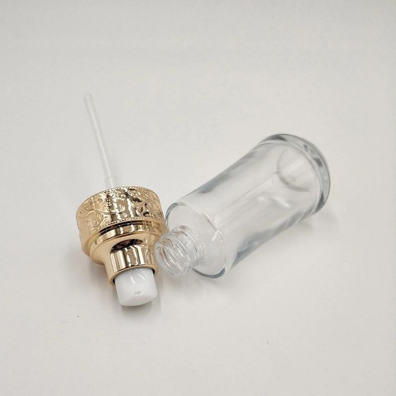 30ml Transparent Portable Glass Macrame Golden Empty Bottle