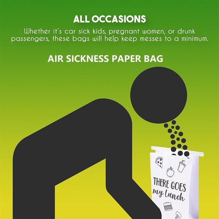 Classic White Vomit Barf Travel Motion Morning Sickness Paper Bags