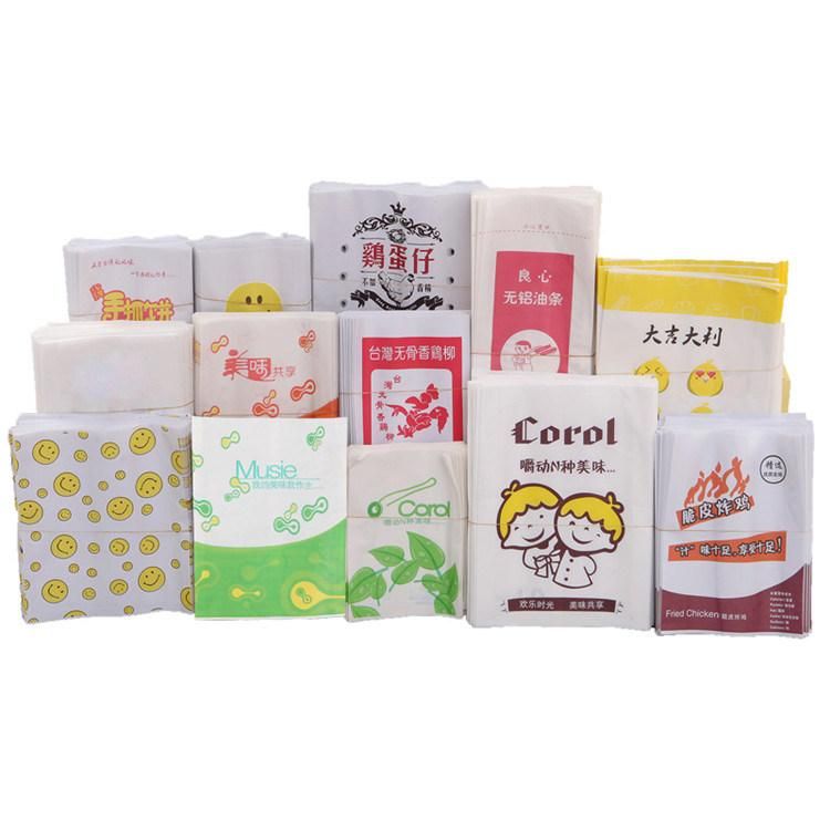 Food Grade Custom Greaseproof Grease Proof Chicken French Fries Paper Bag