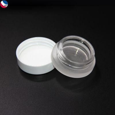 5g Round Transparent Glass Bottle Cosmetic Jar with Lid