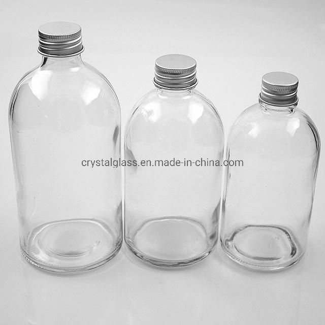 Fruit Juice Glass Bottle Jucing Bottle Drinking Glass Bottle with Metal/Plastic Lid