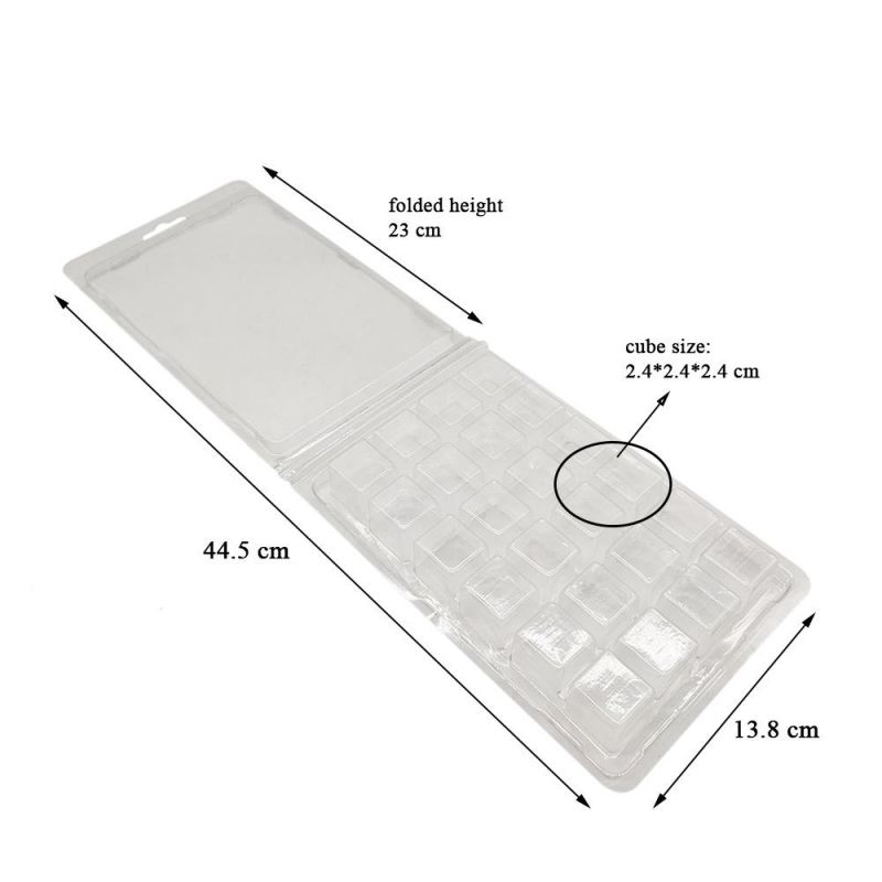 Custom 24 Cube Clear Plastic Clamshell Wax Melt Mold