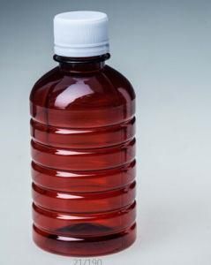 500cc Syrup Plastic Rounds Amber Pet Bottle