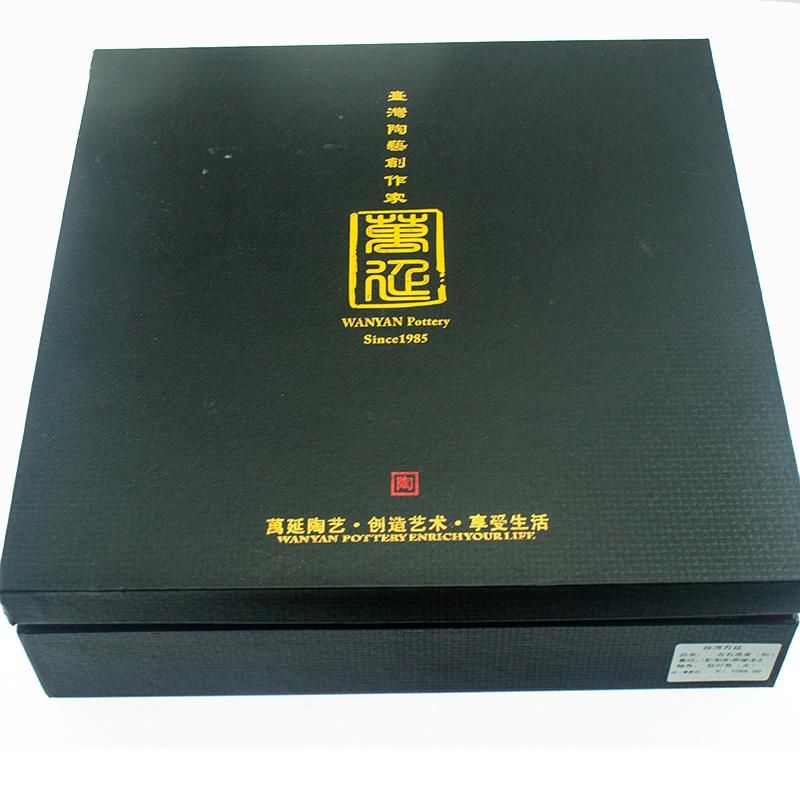 Silk Inside Performance Gold Foil Full Black Surface Packaging Box for Gift