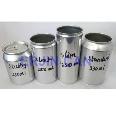 Erjin Wholesale Free Sample Low MOQ China 180ml 250ml 330ml 355ml 473ml 500ml Aluminum Cans for Beverage