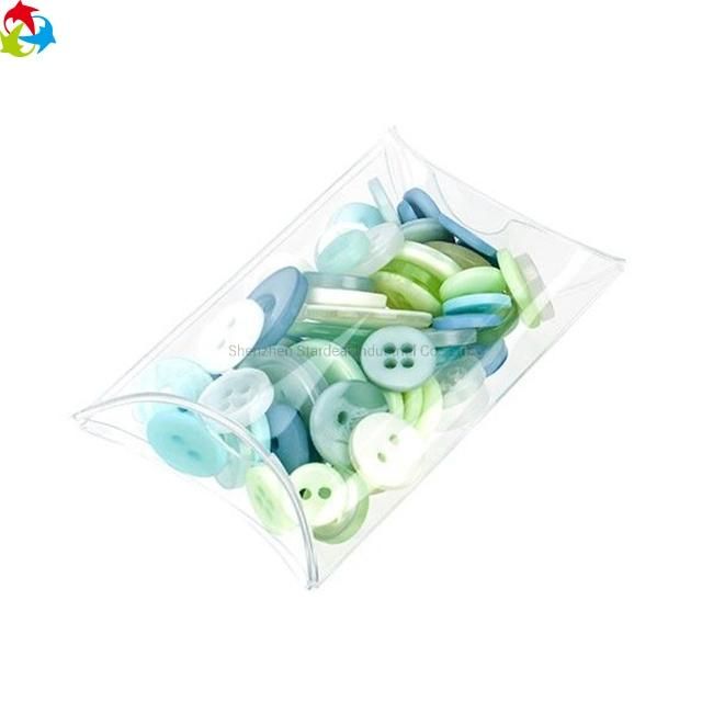 Clear Disposable Acetate Plastic Printed Pillow Box for Gift